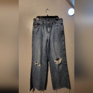 Women,s . Distressed Blue Jeans